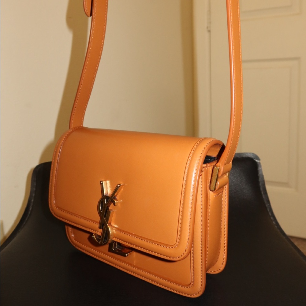 Yves Saint Laurent Camel Leather Crossbody SOLFERINO Bag